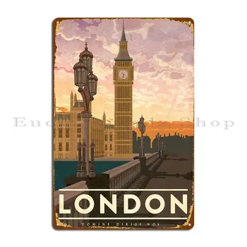 London, Anglija, Kovinske Plošče, Kino Dom Znak Ustvarjanje Doma Tin Prijavite Plakat
