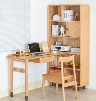 Masivnega Lesa, Desk Polico Kombinacija Enostavnih Kotu Za Mizo Doma Majhno Stanovanje Mizo