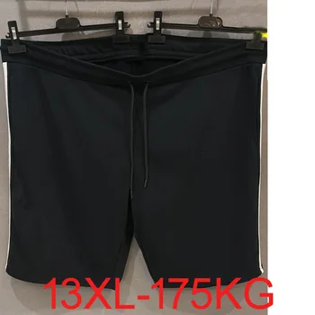 Poletje plus velikost 13XL hlače 100% bombaž hlače visoko pasu maščobe hlače za moške žepi z zadrgo plaža hlače 9XL 12XL 13XL 175KG
