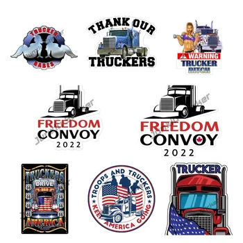 Hvala, ker Našo Kamiondžija Nalepke -Avto, Tovornjak Odbijača Vinilne Nalepke Podpira Svobodo Kamiondžija Dizelski Avto Nalepke, Vinilne Nalepke, KOT DA GAT