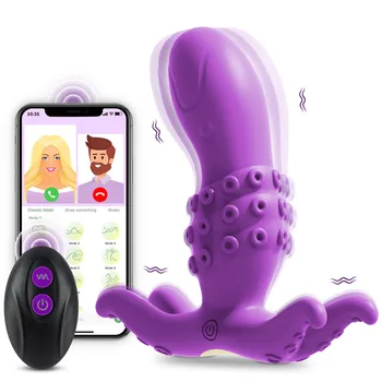 Bluetooth APP Nosljivi Dildo, Vibrator Ženski Brezžični Vibracijske Hlačke Erotične Igrače za Odrasle Igrača za Ženske, Orgazem Masturbator