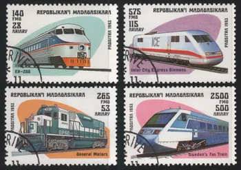 4Pcs/Set Madagaskar Post Znamk 1993 Vlak Označena Poštnih Znamk za Zbiranje