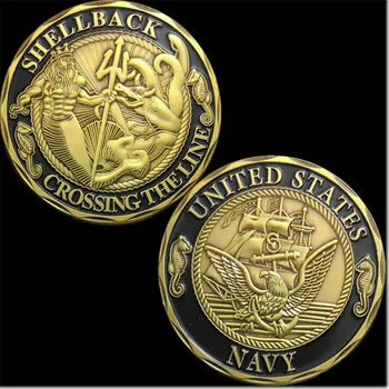NOVA ameriška Mornarica Shellback Prečka Črto Izziv Kovanec,Brezplačna Dostava